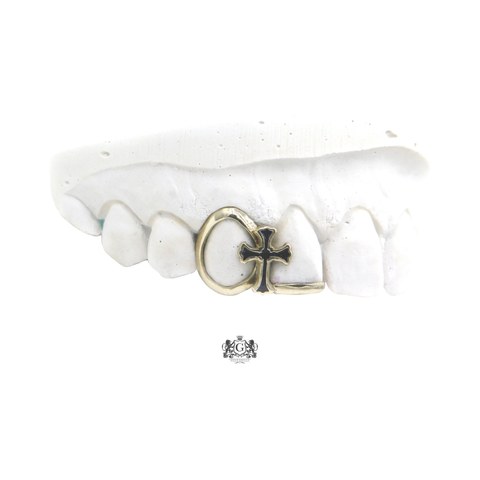 Enamel Cross Gold Teeth