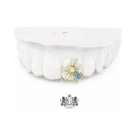 Opal Spider custom gold tooth