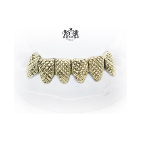 Pineapple Cut Gold Grillz